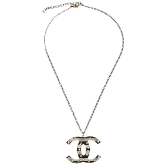 Chanel Chain Pendant Necklace Artificial Pearl Gold 06A 115407 - Picture 1 of 4